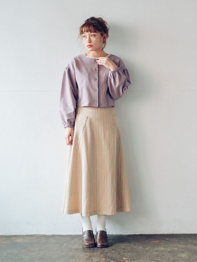 交渉しにいくピンストライプスカート Lebecca Boutique レベッカブティック のスカート Lebecca Boutique レベッカ ブティック